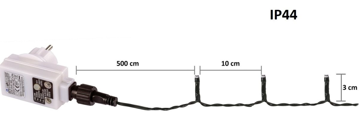 Świąteczne oświetlenie 20 m, 200 diod LED, zimna biel